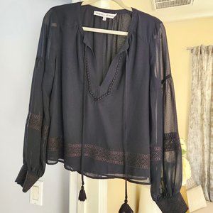 Rebecca Minkoff Black Sheer Blouse